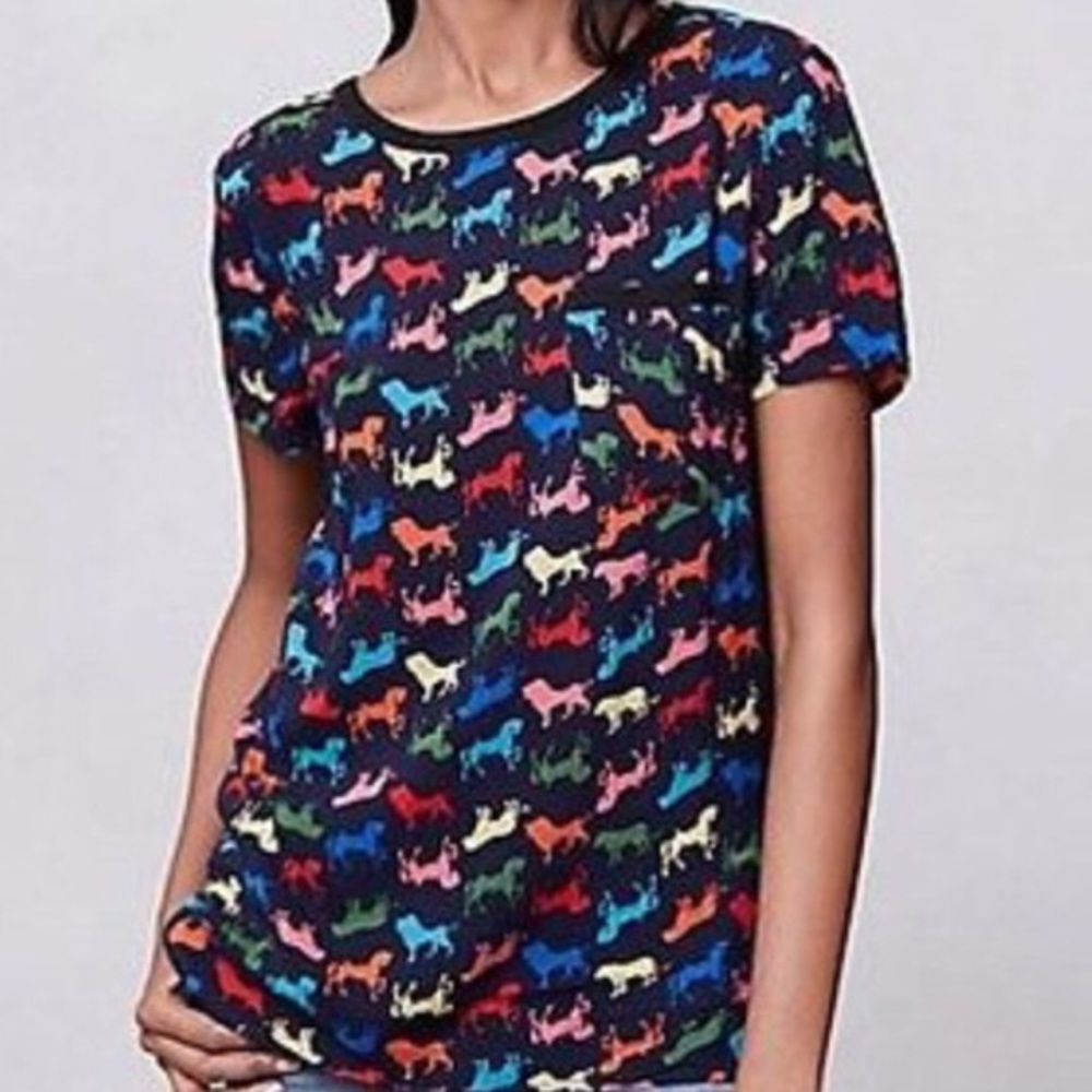 Anthropologie Maeve Animal Print Top
